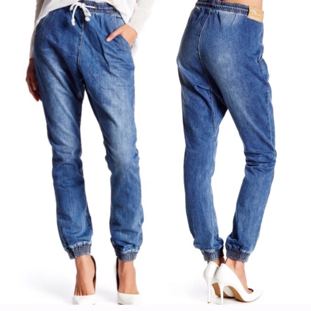 One Teaspoon drawstring waist harem jeans